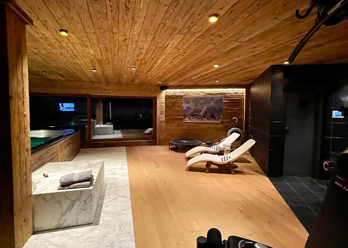 Les Moulins 5 Cheminee Piscine Sauna Parking Prive Chalet *